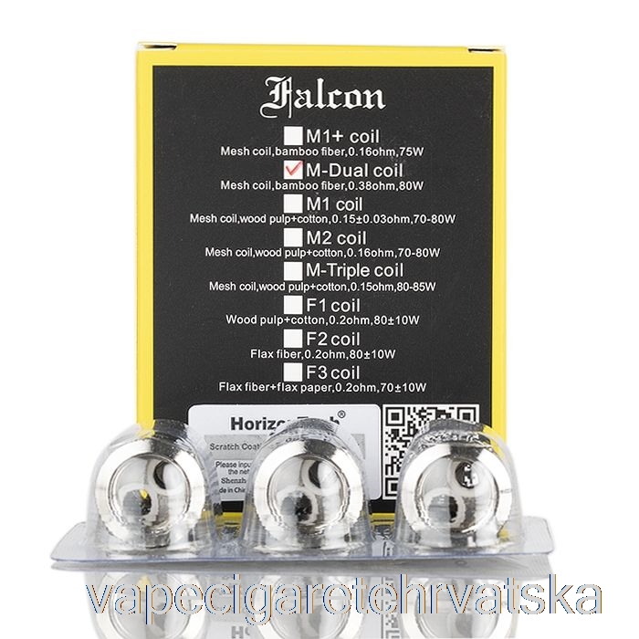 Vape Cigarete Horizon Falcon Zamjenske Zavojnice 0,38 Ohm M-dualne Mrežaste Zavojnice